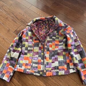 Ladies S/M art show original jacket. Like new. Reversible